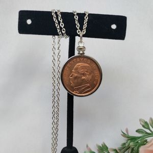 Fresh unique 1959 Mexico coin pendant necklace